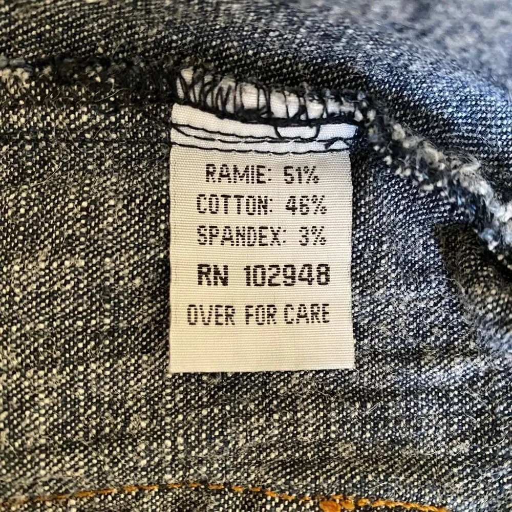 Tulle Women's Three-Button Denim Jacket Sz L Fitted Pockets Retro Chic Coquette